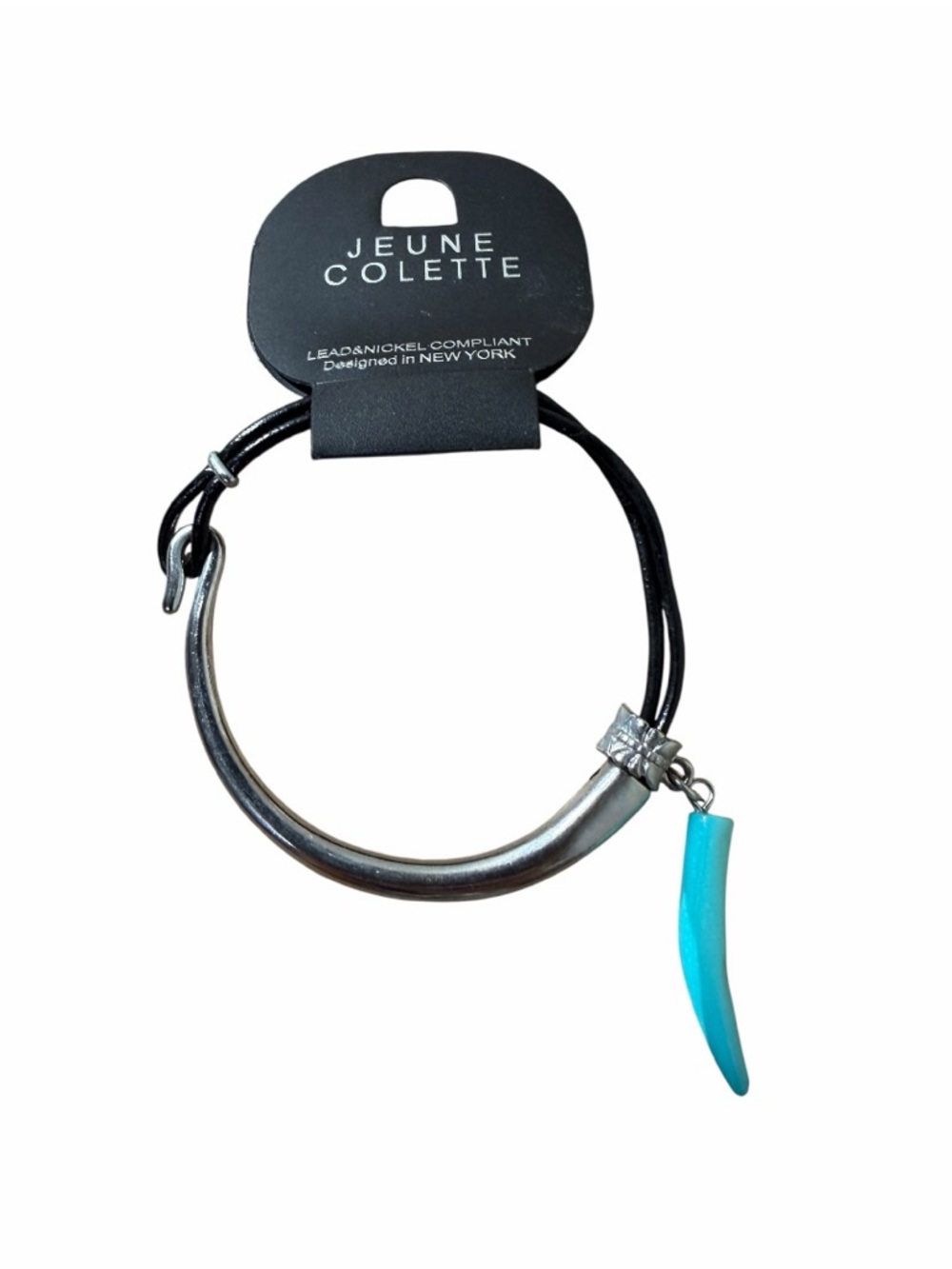 Jeune Colette Silver and Blue Charm Bracelet